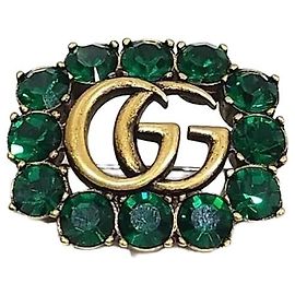 Spilla Gucci Crystal Decor Marrone