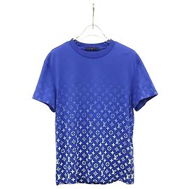 Louis Vuitton Camiseta de algodón monograma azul degradado