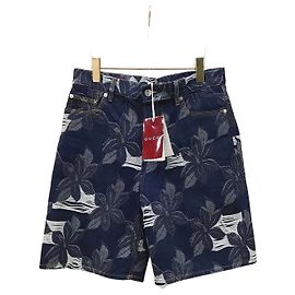 Gucci Pantaloncini in denim jacquard floreale