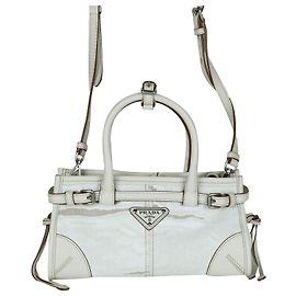 Prada Borsa Bonnie Tote in lino stampato a tracolla