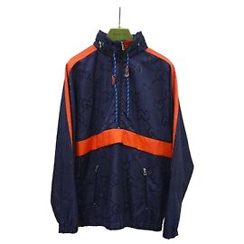 Gucci Giacca Anorak con Cappuccio e Mezza Zip in Nylon Jumbo GG