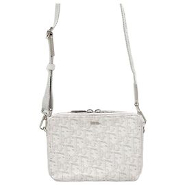 Dior Borsa crossbody pochette con zip in jacquard bianco