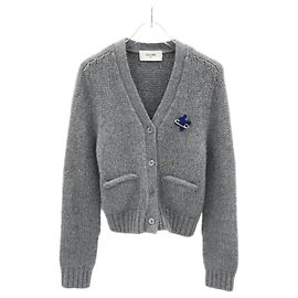 Céline Cardigã Triomphe de cashmere e seda XS