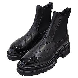 Chanel Patent Calf Chelsea Boots