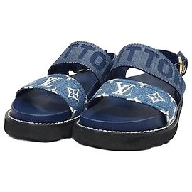 Louis Vuitton Sandali Paseo Flat Comfort Denim