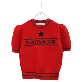 Dior Camisola de malha de cashmere e lã vermelha