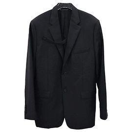 Dior Giacca abbottonata in twill di lana vergine nera