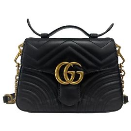 Gucci Mini borsa a tracolla con manico superiore Marmont Matelassé