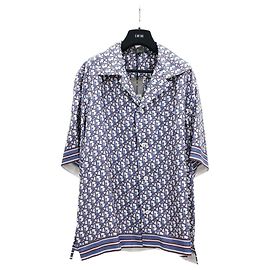 Dior Camicia hawaiana in seta Oblique Pixel