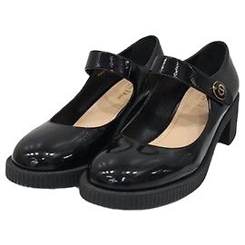 Dior Mary Jane Pumps aus schwarzem Lackkalbsleder