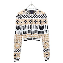 Louis Vuitton Monogram Jacquard Crop Cardigan XS