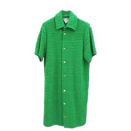 Bottega Veneta Vestido Intrecciato Verde XS