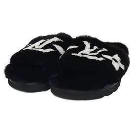 Louis Vuitton Pantofole Mule Comfort in Visone Nero