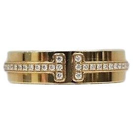 Tiffany & Co Anello sottile in diamanti in oro giallo