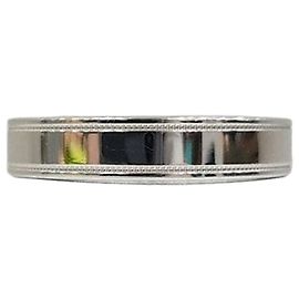 Tiffany & Co Doppel-Milgrain-Bandring Platin Größe