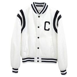 Céline Cropped Varsity Bomberjacke mit Logo-Patch