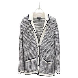 Chanel Chaqueta de tweed de algodón con botones para mujer