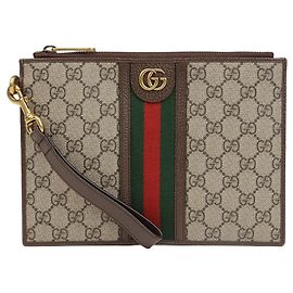 Gucci Pochette Ophidia GG Supreme Web Brown
