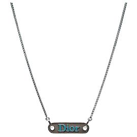 Dior Collar de plata Blue Plate