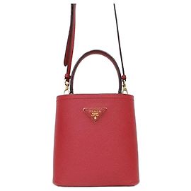 Prada Bolso de Hombro Tote Double Panier de Saffiano