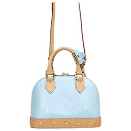 Louis Vuitton Borsa a tracolla Remix Monogram Vernis Alma BB Sky