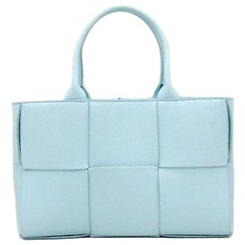 Bottega Veneta Borsa Tote Piccola Arco in Pelle Blu Pallido