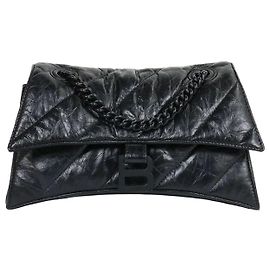 Balenciaga Borsa Crushed Chain Small Black