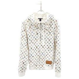 Louis Vuitton Casaco com capuz e fecho em algodão monograma multicolor XS