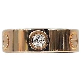 Cartier Ring Diamond Classic Love Band Ring Pink Gold