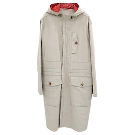Hermès Kapuzenjacke aus Leder Grün