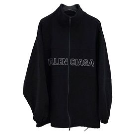 Balenciaga Giacca in lana con zip Logo