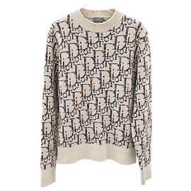 Dior Beige Oblique Jacquard Sweater Knit