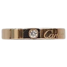 Cartier Anel de Noivado de Diamante Ouro Rosa Tamanho