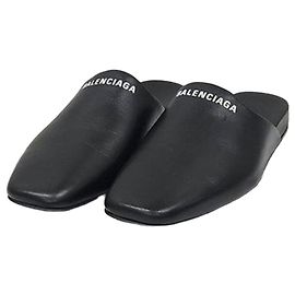 Balenciaga Mule Blofer de piel Logo