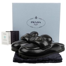 Prada Soft Black Padded Sabot