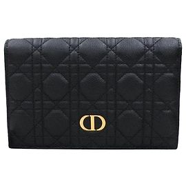 Dior Portafoglio lungo Black Caro XL Slim Wallet Black Cannage