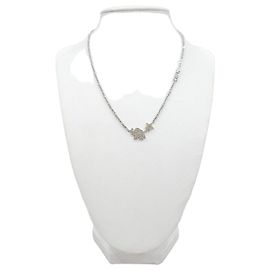 Dior Collana Logo Crystal Cubic Silver
