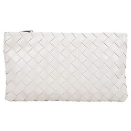 Clutch in mesh Bottega Veneta bianca