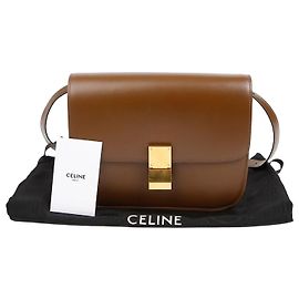 Céline Bolsa de Ombro Medium Classic Box Camel