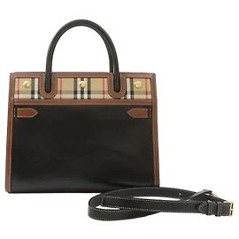 Burberry Borsa Tote e Crossbody in pelle vintage a quadri