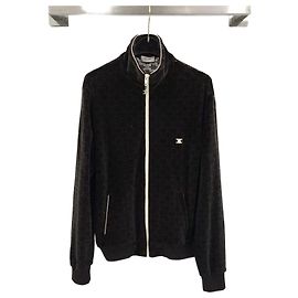 Céline Giacca sportiva in jersey di velluto con zip