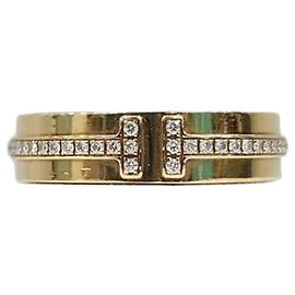 Tiffany & Co Anello sottile in diamanti oro giallo