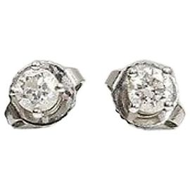 Tiffany & Co Orecchini a lobo solitario in platino con diamante