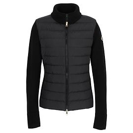 Moncler Cardigã Híbrido Feminino com Enchimento de Penas