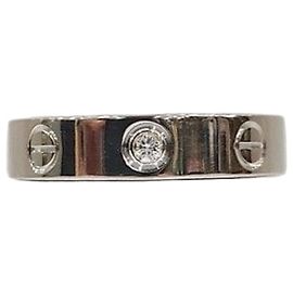 Cartier Anillo Alianza Love de Oro Blanco y Diamantes