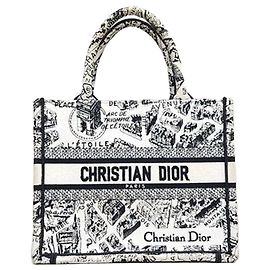Dior Bolso Book Tote Small Planned Paris Blanco Negro