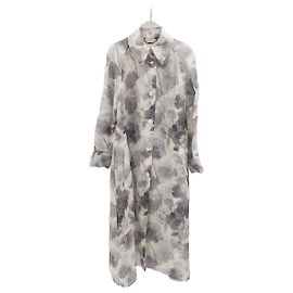 Fendi Organza-Trenchcoat mit floralem Farbverlauf
