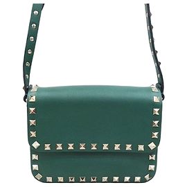 Valentino Borsa crossbody Rockstud verde