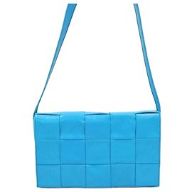 Bottega Veneta Borsa a tracolla Cassette Intrecciato Blu