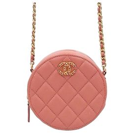 Chanel Mini mala Tambourine com corrente rosa